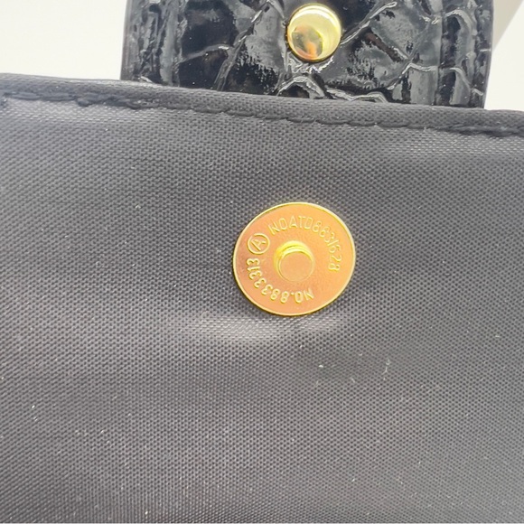 Butler Bag by Jen Groover Black Crocodile-Embossed Top Handle Shoulder Bag NWOT - Picture 6 of 9